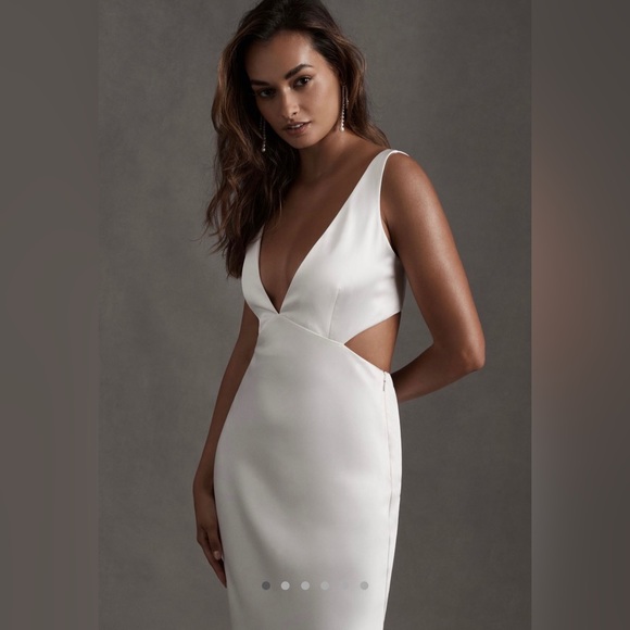 Anthropologie Dresses & Skirts - NWT Anthropologie Sachin & Babi Mona V-Neck Cutout SatinMidi Dress